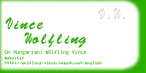 vince wolfling business card